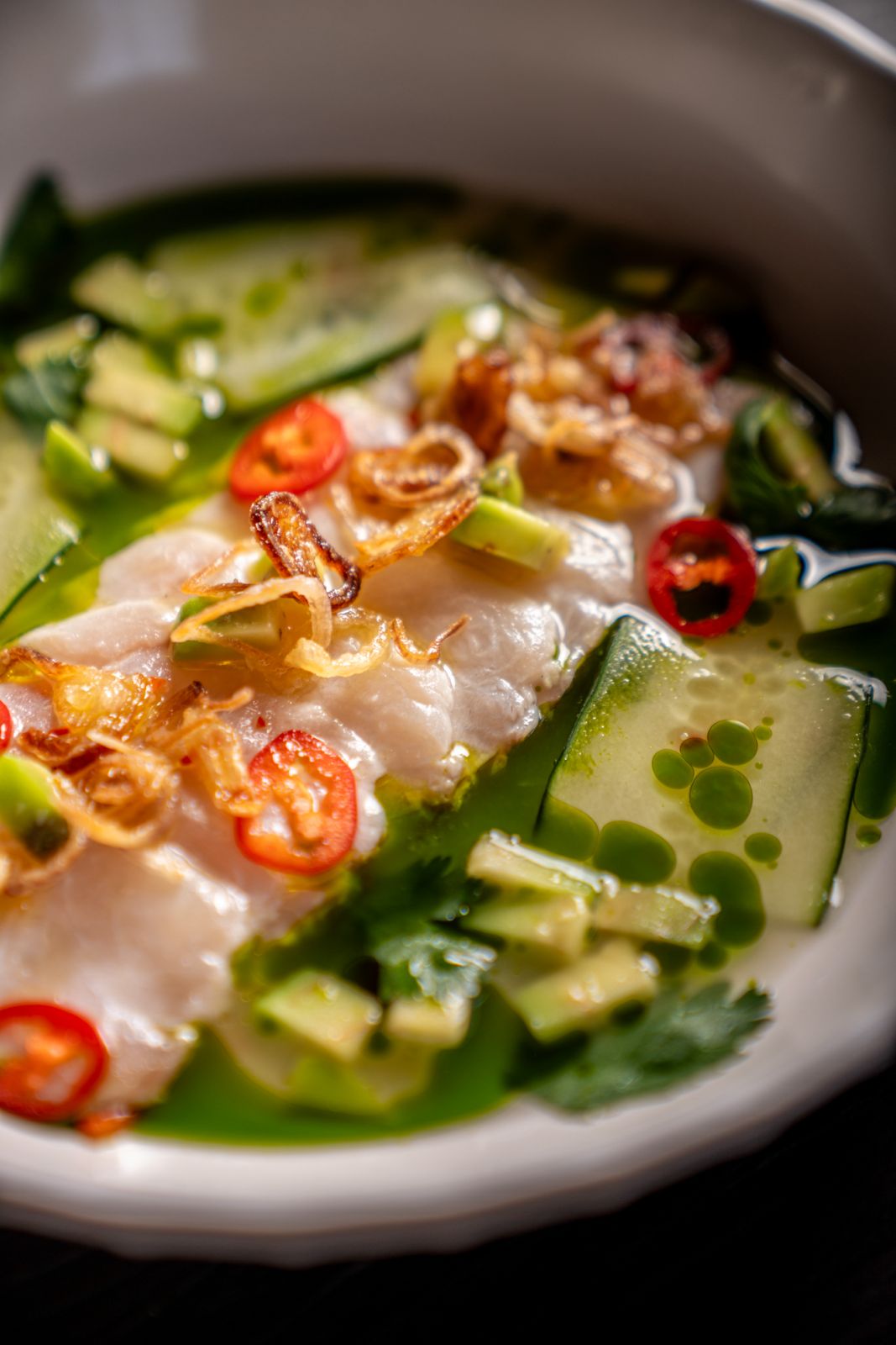 Local white fish ceviche from the Roots menu at TAMAN